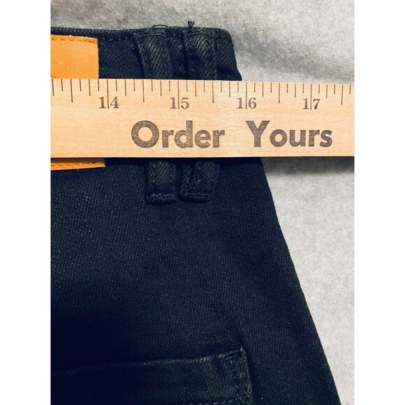 Parlay Jeans Mens 32 x 33 Black Red Denim Cotton Stretch Embroidered Street Wear - Picture 5 of 16